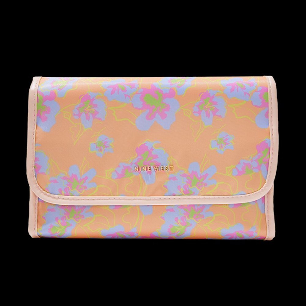 NWT Nine West Hanging Travel Organizer Floral Hibiscus Vacation Travel Pouch
